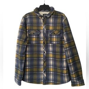 O'Neill Super Fleece Lined Flannel Jacket Men's Medium Spruce Multicolor Shacket